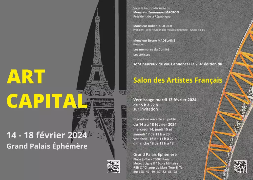 1 annonce salon des artistes français 2024